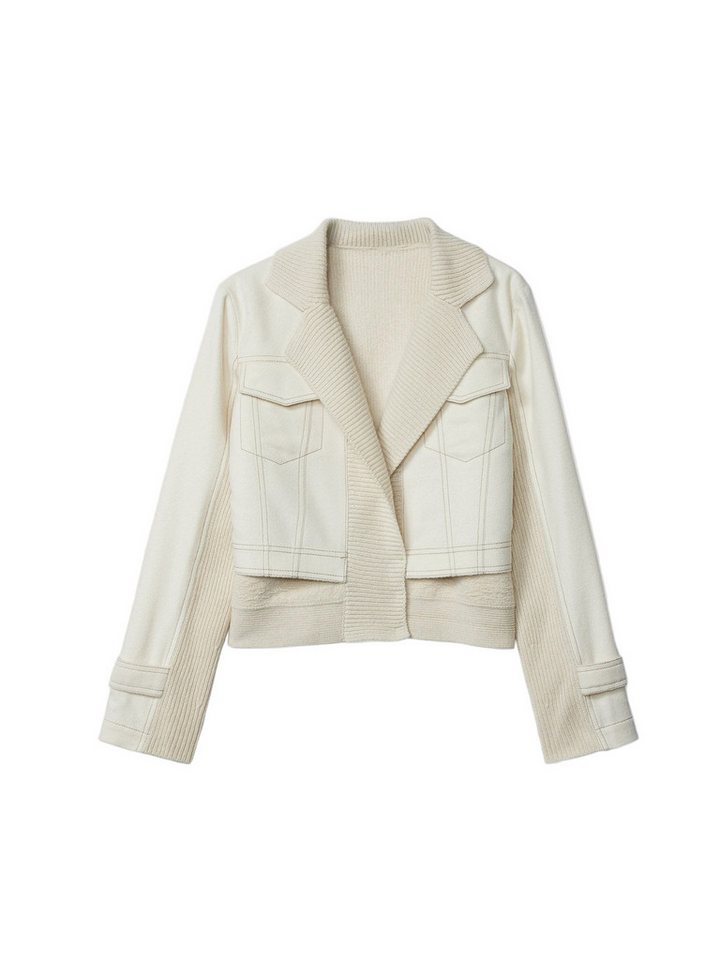 GOBI Cashmere Winterjacke Naturfarbe Kaschmir Strick- und Nahtjacke von GOBI Cashmere