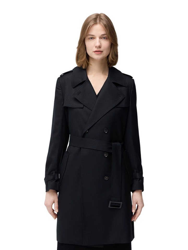 GOBI Cashmere Wollmantel Doppelreihiger Kaschmir Trenchcoat von GOBI Cashmere