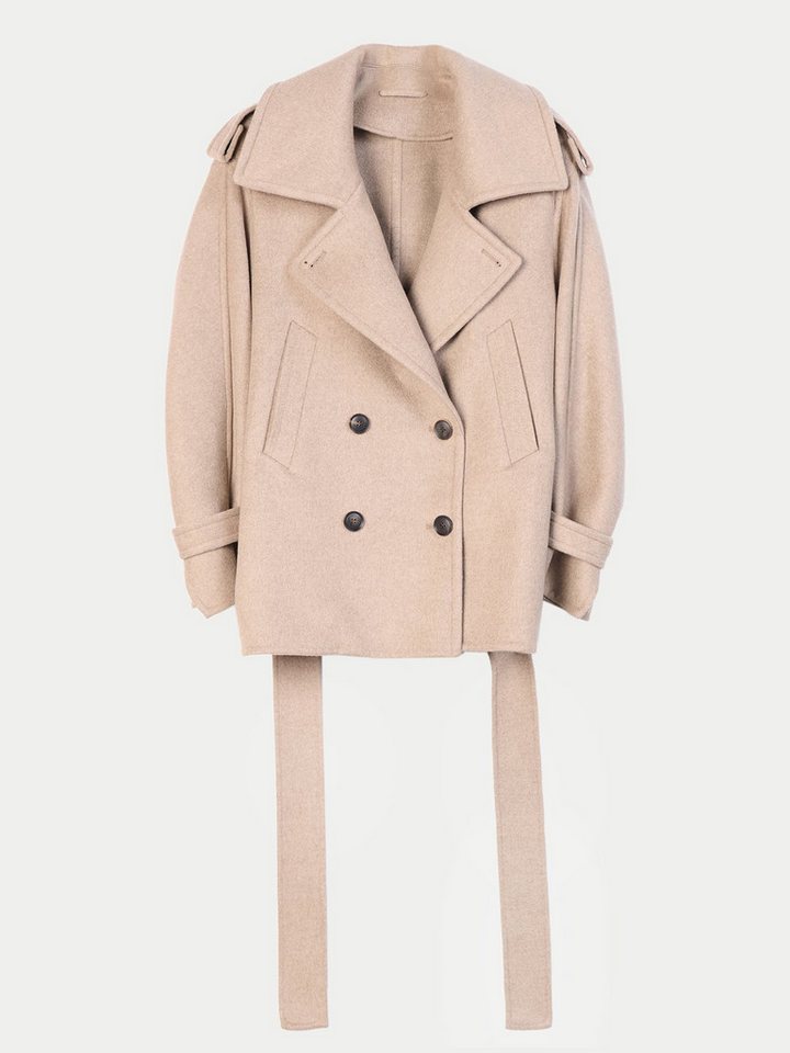 GOBI Cashmere Wollmantel Kaschmir Peacoat im Trench-Stil von GOBI Cashmere