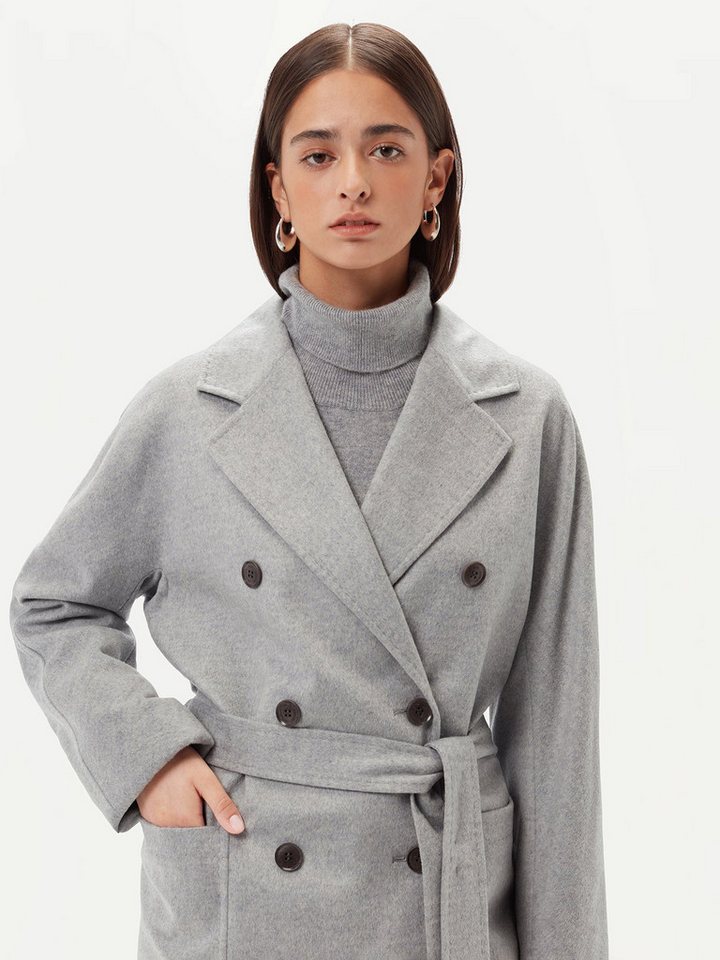 GOBI Cashmere Wollmantel Langer doppelreihiger Kaschmirmantel von GOBI Cashmere