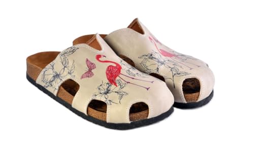 GOBY Clogs Schuhe für Damen – Handgefertigte Premiumqualität - Mädchen- und Damenschuhe für den Alltag - Farbiger Druck - Bequem & Langlebig - Eva-Sohle – Grundschul-Zeichnungen von GOBY