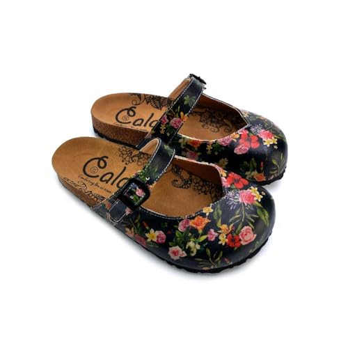 GOBY Clogs Schuhe für Damen – Handgefertigte Premiumqualität - Mädchen- und Damenschuhe für den Alltag - Farbiger Druck - Bequem & Langlebig - Eva-Sohle – Niedliches Mädchen von GOBY