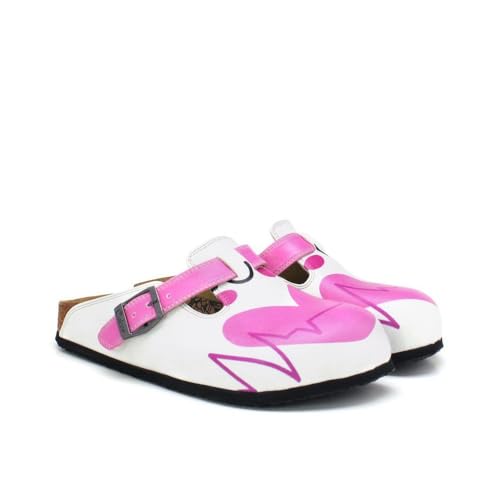 GOBY Clogs Schuhe für Damen – Handgefertigte Premiumqualität - Mädchen- und Damenschuhe für den Alltag - Farbiger Druck - Bequem & Langlebig - Eva-Sohle – Grundschul-Zeichnungen von GOBY