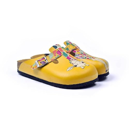 GOBY Clogs Schuhe für Damen – Handgefertigte Premiumqualität - Mädchen- und Damenschuhe für den Alltag - Farbiger Druck - Bequem & Langlebig - Eva-Sohle – Kürbis von GOBY