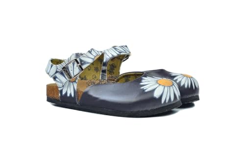 GOBY Clogs Schuhe für Damen – Handgefertigte Premiumqualität - Mädchen- und Damenschuhe für den Alltag - Farbiger Druck - Bequem & Langlebig - Eva-Sohle – Grundschul-Zeichnungen von GOBY