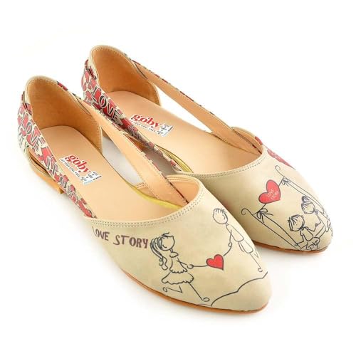 GOBY Damen Ballerinas - Bequeme Slip-On-Ballettschuhe - Damenschuhe für Spaziergänge - Komfortable weiche Damen-Fußbekleidung & lässige Ballettschuhe von GOBY