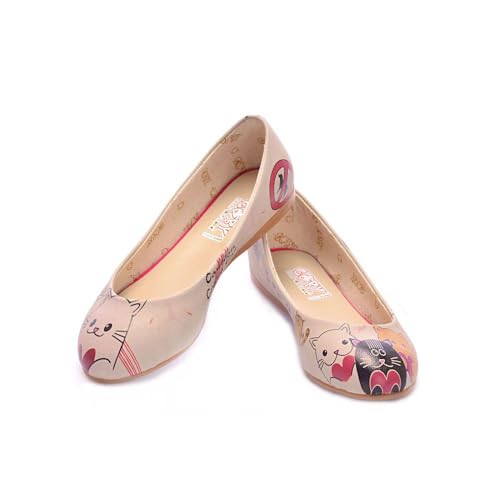 GOBY Damen Ballerinas - Bequeme Slip-On-Ballettschuhe - Damenschuhe für Spaziergänge - Komfortable weiche Damen-Fußbekleidung & lässige Ballettschuhe von GOBY