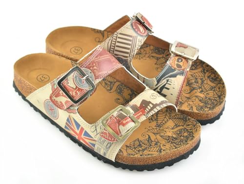 GOBY Damen Freizeit-Sandalen mit Riemchen – Verstellbare Schnalle, Bequeme wasserfreundliche Outdoorsandale für den Sommer, Linderung bei Plantarfasziitis von GOBY