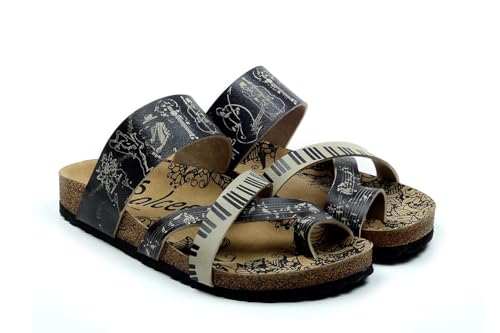 GOBY Damen Freizeit-Strandsandale mit verstellbarem Riemen – Bequeme, wasserfreundliche Outdoor-Sandale für den Sommer, Unterstützung bei Plantarfasziitis von GOBY