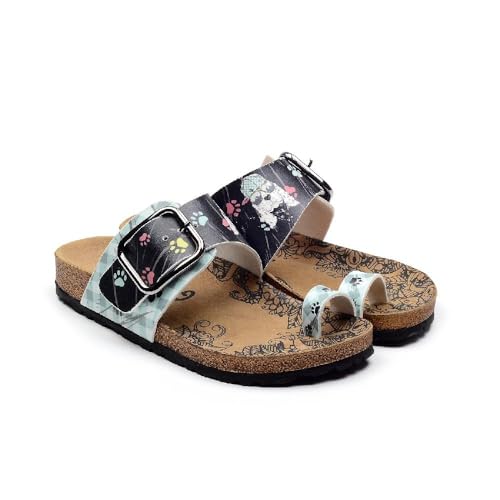 GOBY Damen Freizeit-Strandsandale mit verstellbarem Riemen – Bequeme, wasserfreundliche Outdoor-Sandale für den Sommer, Unterstützung bei Plantarfasziitis von GOBY