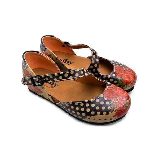 GOBY Damen Freizeit-Strandsandale mit verstellbarem Riemen – Bequeme, wasserfreundliche Outdoor-Sandale für den Sommer, Unterstützung bei Plantarfasziitis von GOBY