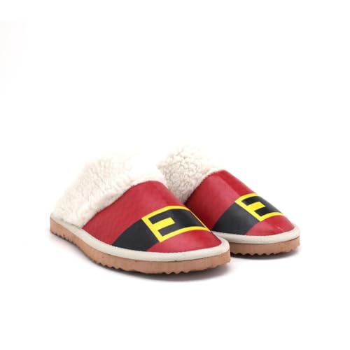 GOBY Damen Hausschuhe | Weiches Kunstfellfutter Slip-On Gemütliche Indoor-Outdoor-Schuhe | Warme Rutschfeste Schlafzimmer Hausschuhe mit Lustigen Mustern – Begrünung von GOBY