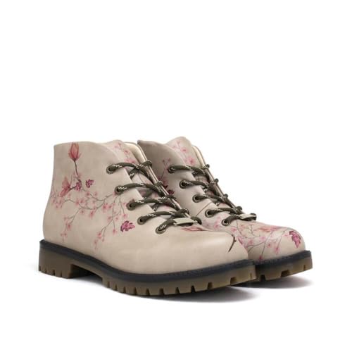 GOBY Kurzstiefeletten - Handgefertigte vegane Damenstiefeletten mit Print - Bequem - Langlebig mit mehrfarbigem Finish - Outdoor-taugliche Mode-Stiefelette von GOBY
