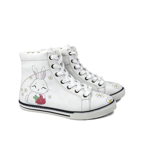 GOBY Sneaker Boots - Handgefertigte Vegane Damenstiefeletten mit Print - Bequem - Langlebig mit Mehrfarbigem Finish - Outdoor-Beständigkeit Mode-Stiefelette von GOBY