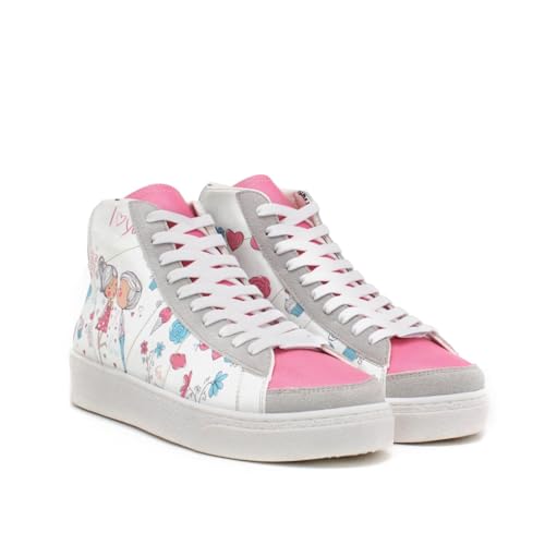 GOBY Sneaker Boots - Handgefertigte Vegane Damenstiefeletten mit Print - Bequem - Langlebig mit Mehrfarbigem Finish - Outdoor-Beständigkeit Mode-Stiefelette GOBY Sneaker Boots - Handgefertigte Vegane Damenstiefeletten mit Print - Bequem - Langlebig mit Mehrfarbigem Finish - Outdoor-Beständigkeit Mode-Stiefelette von GOBY