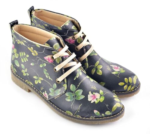 GOBY Stiefelette - Damenstiefel Mit Druck - Bequemes Design - langlebige Mehrfarbige Lackierung - Strapazierfähigkeit im Freien von GOBY