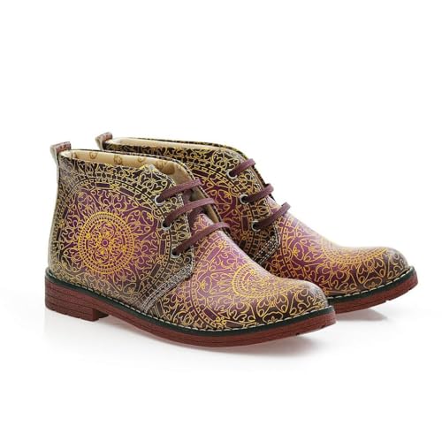 GOBY Stiefelette - Damenstiefel Mit Druck - Bequemes Design - langlebige Mehrfarbige Lackierung - Strapazierfähigkeit im Freien von GOBY