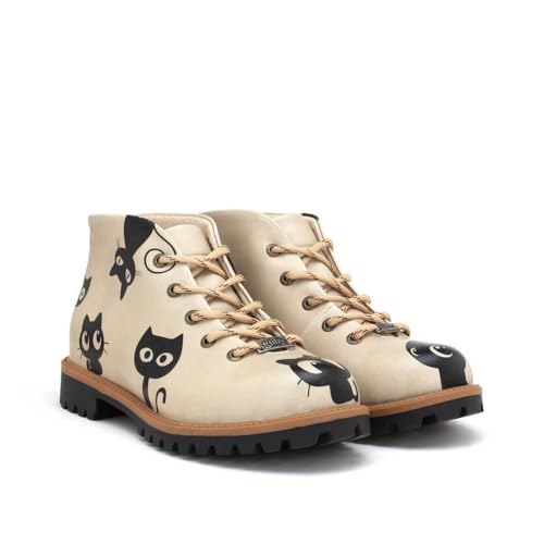 GOBY Kurzstiefeletten - Handgefertigte vegane Damenstiefeletten mit Print - Bequem - Langlebig mit mehrfarbigem Finish - Outdoor-taugliche Mode-Stiefelette von GOBY
