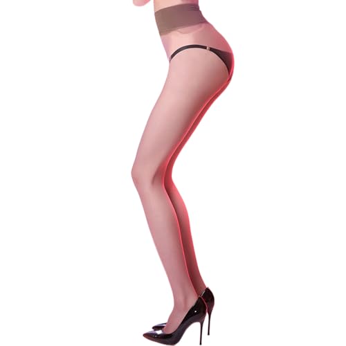 GOCBOBO Damen Nahtlose Strumpfhose Bequem Atmungsaktiv Transparent Strumpfhose Ohne Naht 0 DEN Feinstrumpfhose Grau von GOCBOBO