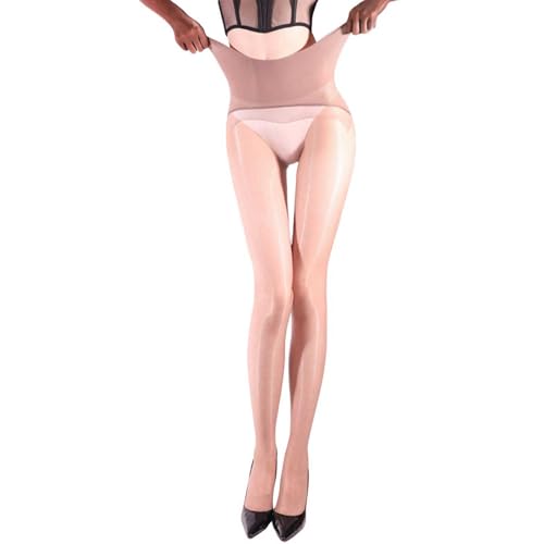 GOCBOBO Nahtlose Strumpfhose Damen 5 Denier Strumpfhose Glänzend Sexy Durchsichtige Strumpfhosen Ohne Naht Braun von GOCBOBO