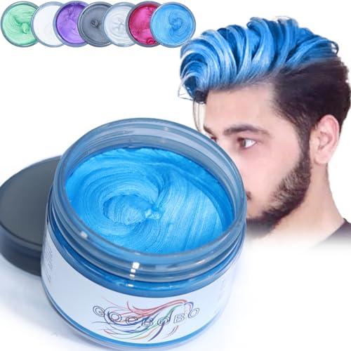 Temporäre Blau Haarfarbe Wachs Auswaschbar Haarfärbemittel Wachs Haarwachs für Cosplay Joker Haarspray Halloween Modellierung von GOCBOBO