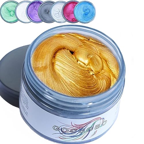 Temporäre Gold Haarfarbe Wachs auswaschbar Haarfärbemittel Wachs Haarwachs Für Cosplay Joker Haarspray Halloween Modellierung von GOCBOBO