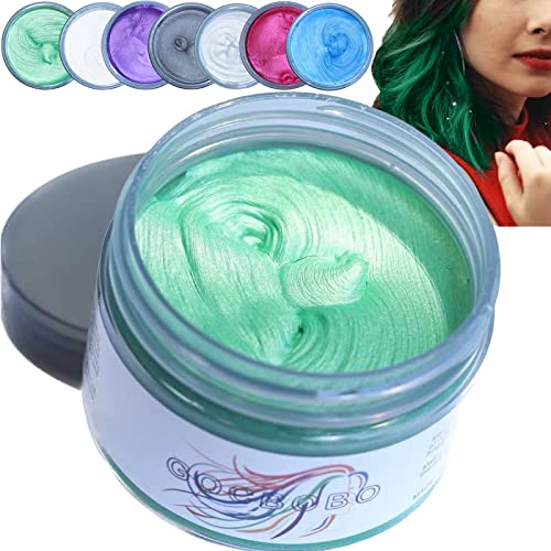 Temporäre Grün Haarfarbe Wachs auswaschbar Haarfärbemittel Wachs Haarwachs für Cosplay Joker Haarspray Halloween Modellierung von GOCBOBO