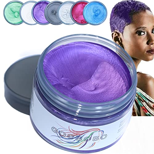 Temporäre Violett Haarfarbe Wachs auswaschbar Haarfärbemittel Wachs Haarwachs für Cosplay Joker Haarspray Halloween Modellierung von GOCBOBO