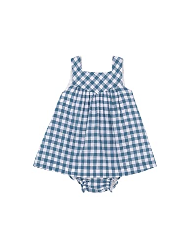 GOCCO Baby - Mädchen Vestido Vichy Kleid, Verde Petroleo, von Gocco