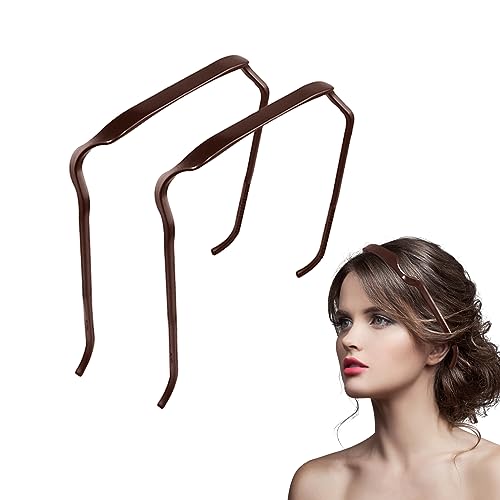 Haarreifen Quadratisch,Curly Thick Hair Headband,Haarreifen Damen,Sunglasses Headband,Unsichtbarer Haarreifen Erhalten Sie Volumen Und Stylen Sie Ihr Haar (Braun) von GOCUODE