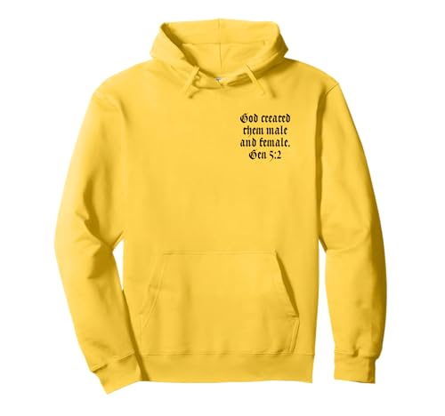GOD Created Them Male and Female X GEN 5:2 Religion Gott Pullover Hoodie GOD Created Them Male and Female X GEN 5:2 Religion Gott Pullover Hoodie von GOD CREATED THEM X Bibel Vers Bibel Zitat