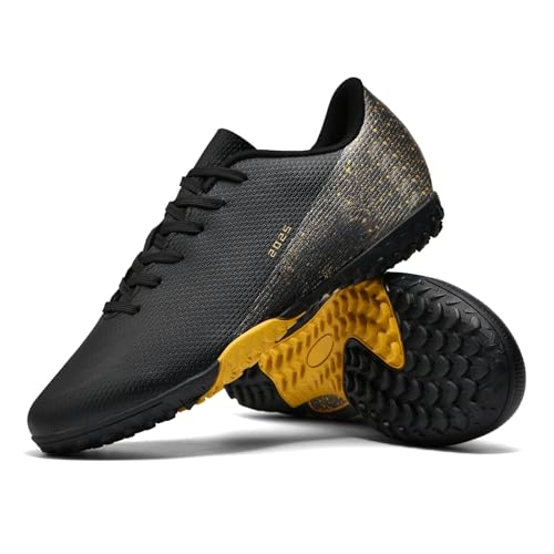 GODLARK Fußballschuhe für Herren, breite Baseballschuhe, für Erwachsene, Jugendliche, Rugby-Schuhe, große Jungen, kleine Spikes, AG TF Fußballschuhe, 2286 Tf Black, 12.5 Women/10 Men GODLARK Fußballschuhe für Herren, breite Baseballschuhe, für Erwachsene, Jugendliche, Rugby-Schuhe, große Jungen, kleine Spikes, AG TF Fußballschuhe, 2286 Tf Black, 12.5 Women/10 Men von GODLARK
