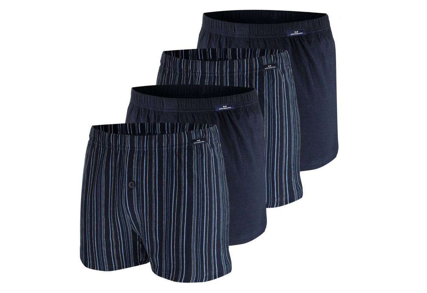 GÖTZBURG Boxershorts (4-St) mit Eingriff und Knopf, weiter Schnitt, im 4er Pack von GÖTZBURG