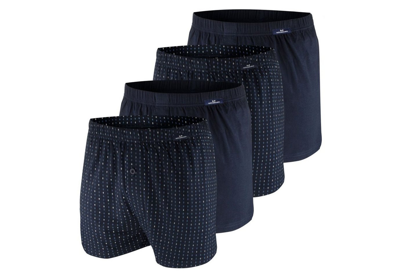 GÖTZBURG Boxershorts (4-St) mit Eingriff und Knopf, weiter Schnitt, im 4er Pack von GÖTZBURG