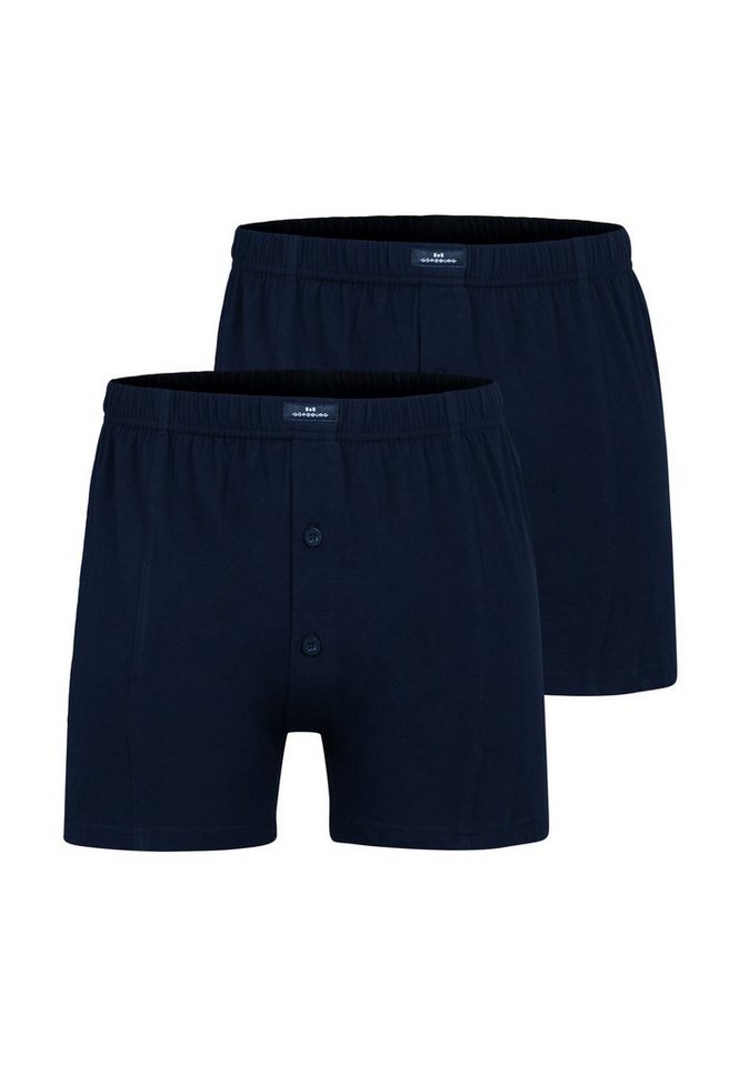 GÖTZBURG Boxershorts GÖTZBURG Herren Boxershort blau uni 2er Pack (2-St) von GÖTZBURG