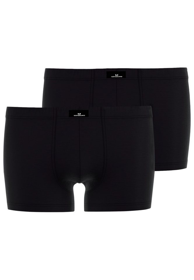 GÖTZBURG Boxershorts GÖTZBURG Herren Pants schwarz uni 2er Pack (2-St) von GÖTZBURG