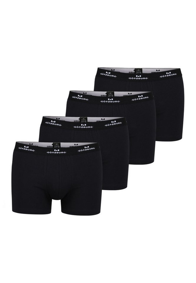 GÖTZBURG Boxershorts GÖTZBURG Herren Pants schwarz uni 4er Pack (4-St) von GÖTZBURG