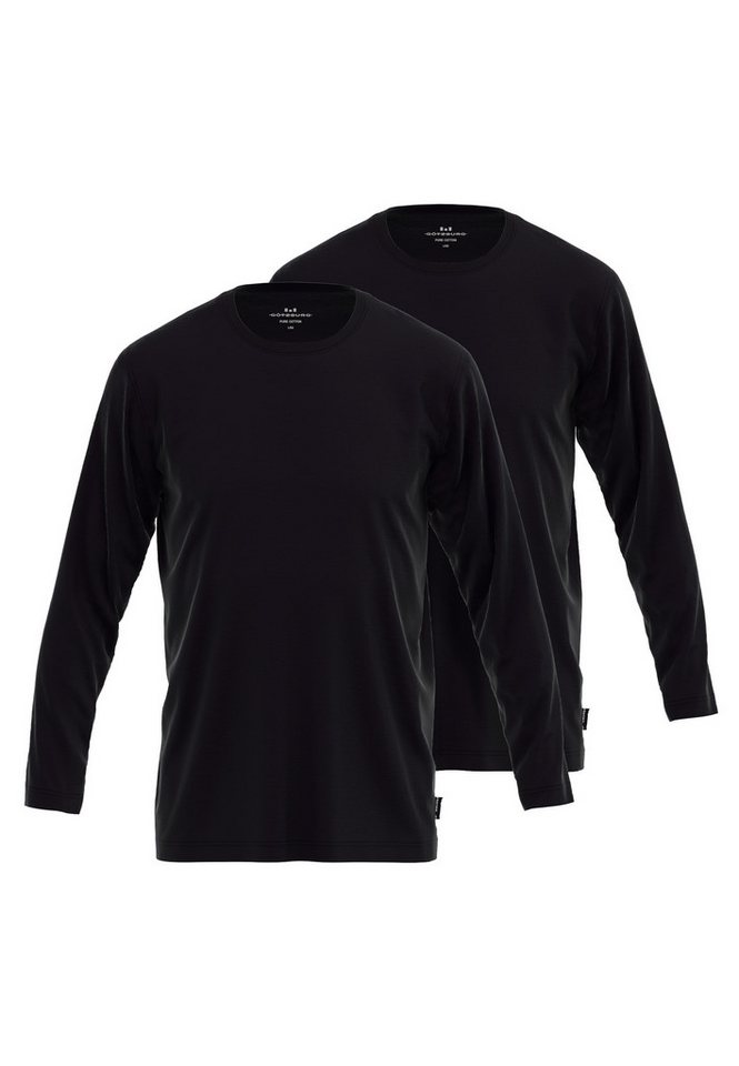 GÖTZBURG Langarmshirt California (2er Pack) basic, Langarm, bequem, Rundhalsausschnitt, locker, 100% Baumwolle von GÖTZBURG