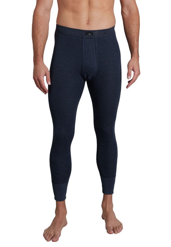 GÖTZBURG Lange Unterhose GÖTZBURG Herren lange Unterhose blau quergestreift (1-St) von GÖTZBURG
