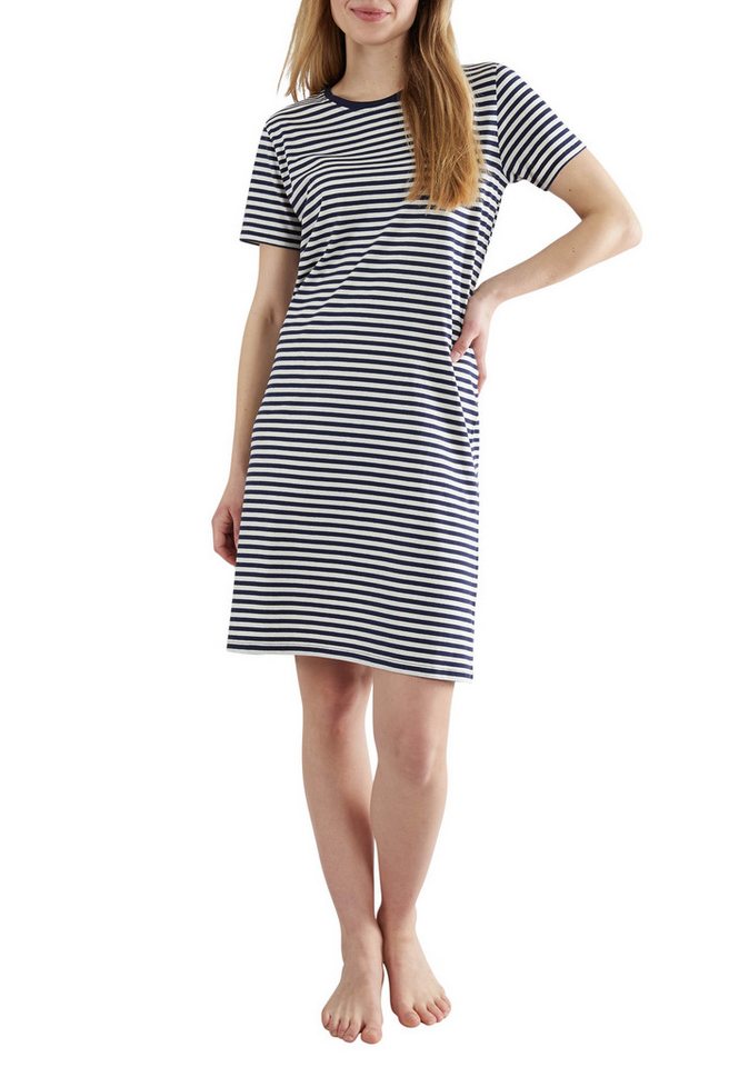 GÖTZBURG Nachthemd GÖTZBURG Damen Nachthemd blau quergestreift (1-tlg) von GÖTZBURG