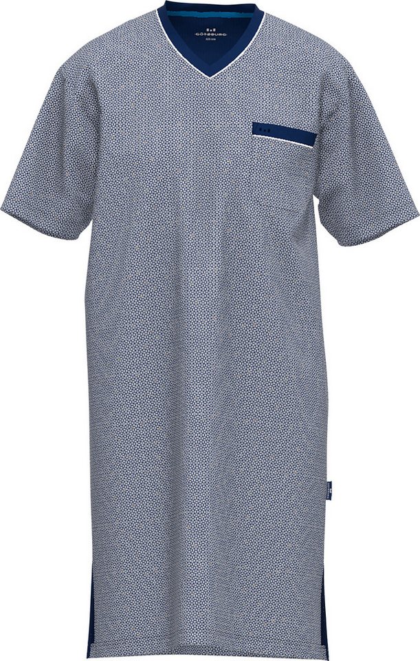 GÖTZBURG Nachthemd Herren-Nachthemd Single-Jersey gemustert GÖTZBURG Nachthemd Herren-Nachthemd Single-Jersey gemustert von GÖTZBURG