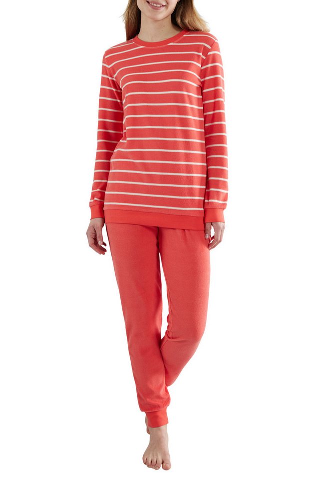 GÖTZBURG Pyjama GÖTZBURG Damen Pyjama rot quergestreift (1 tlg) von GÖTZBURG