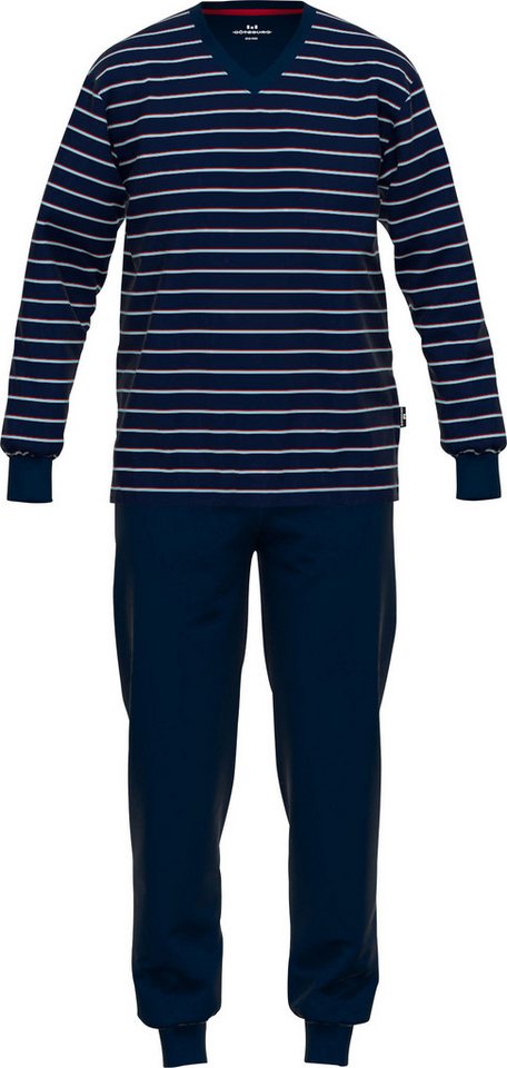 GÖTZBURG Pyjama Herren-Schlafanzug Single-Jersey Streifen von GÖTZBURG