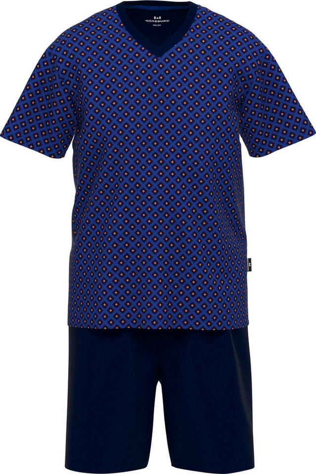 GÖTZBURG Pyjama Herren-Shorty Single-Jersey gemustert von GÖTZBURG