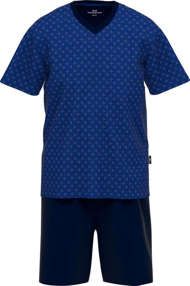 GÖTZBURG Pyjama Herren-Shorty Single-Jersey gemustert von GÖTZBURG