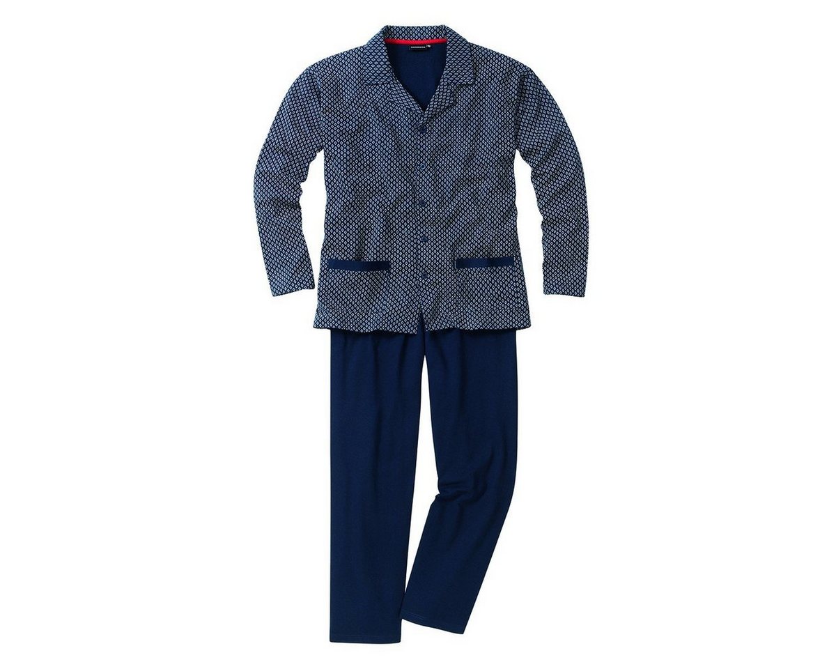 GÖTZBURG Pyjama Übergrößen Pyjama Alan in navy mit Muster von Götzburg (2 tlg) von GÖTZBURG