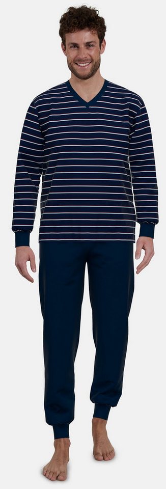 GÖTZBURG Schlafanzug Herren Pyjama lang mit Bündchen (2 tlg) Baumwolle von GÖTZBURG