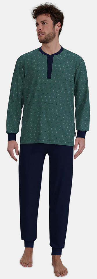 GÖTZBURG Schlafanzug Herren Pyjama lang mit Bündchen (2 tlg) Baumwolle von GÖTZBURG