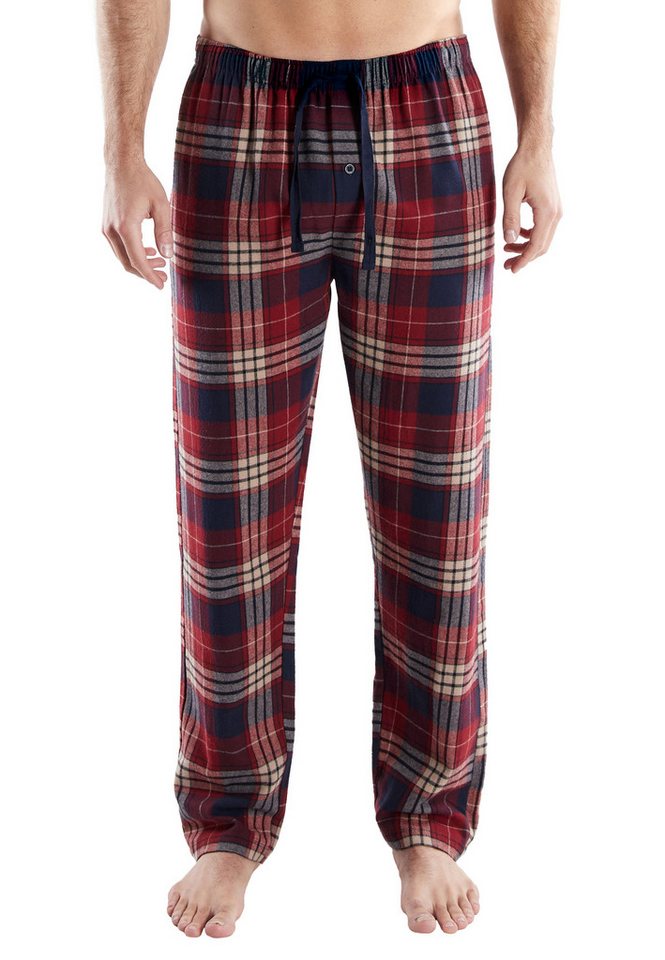 GÖTZBURG Schlafhose GÖTZBURG Herren Lange-Hose rot kariert (1-tlg) von GÖTZBURG