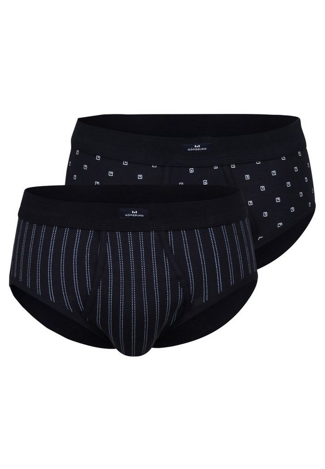 GÖTZBURG Slip GÖTZBURG Herren Slip blau bedruckt 2er Pack (2-St) von GÖTZBURG